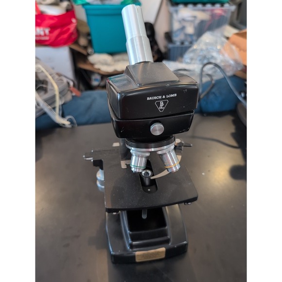 Bausch & Lomb Microscope Black With Objectives